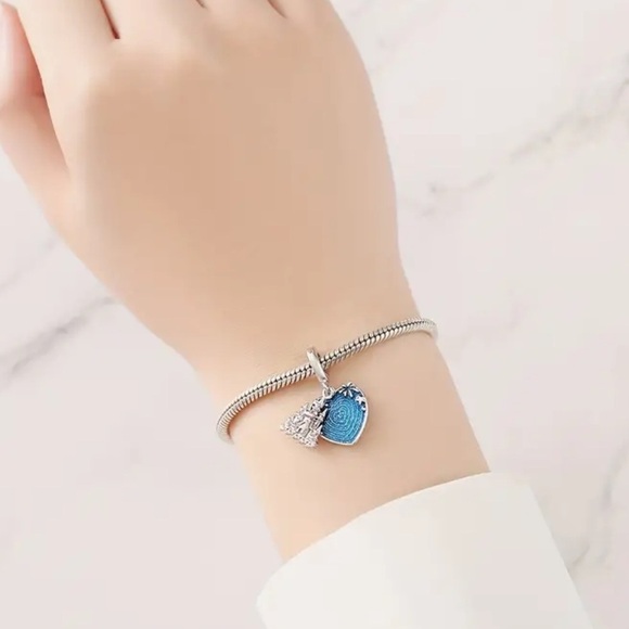 925 Sterling Silver Fireworks Castle Charm/ Pendant - NWT - Picture 5 of 5